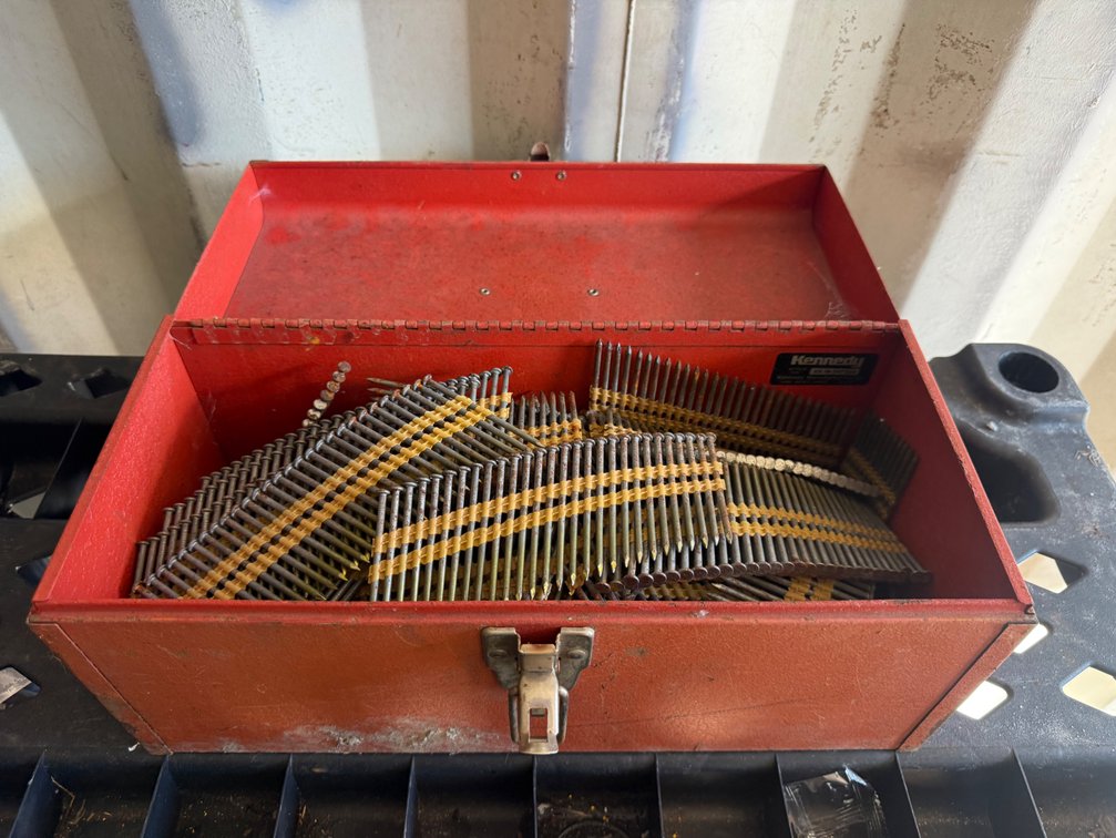 Toolbox with Framing Nails