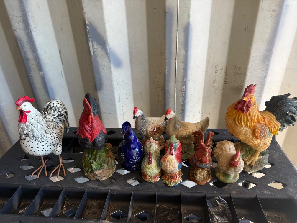 Chicken Figurines and Shakers