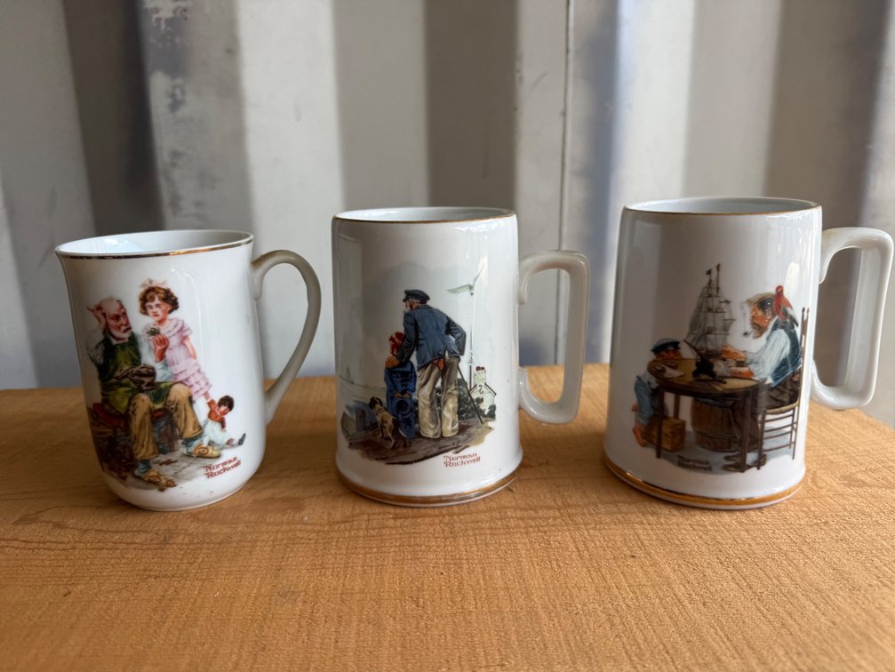 Norman Rockwell Museum Illustrated Porcelain Mugs