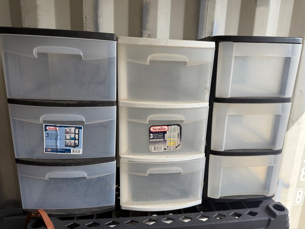 3-Drawer Plastic Storage Carts