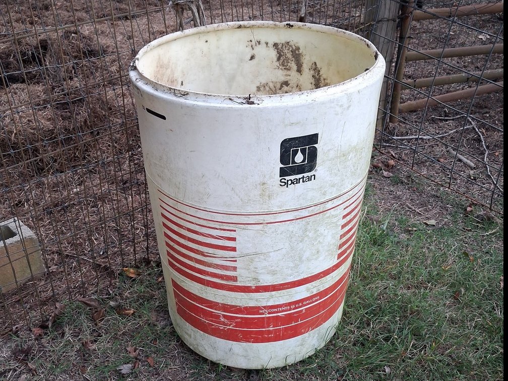55-Gallon Open-Top Plastic Drum
