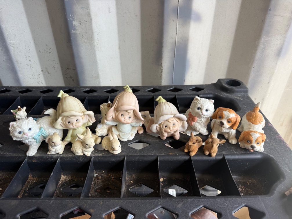 Ceramic Flower Fairy and Animal Figurines