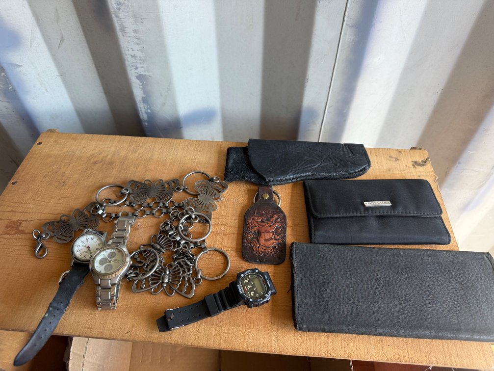 Wristwatches, Butterfly Chain Belt, Wallets, and More