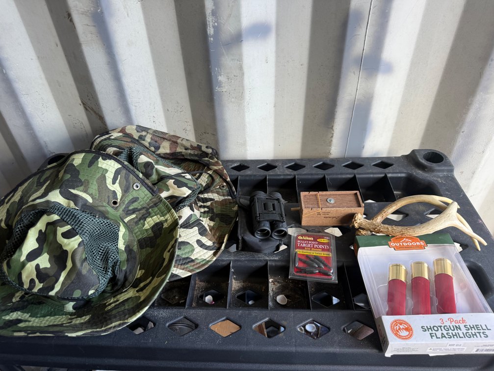 Lohman Game Call, Allen Target Points, Binoculars, and More