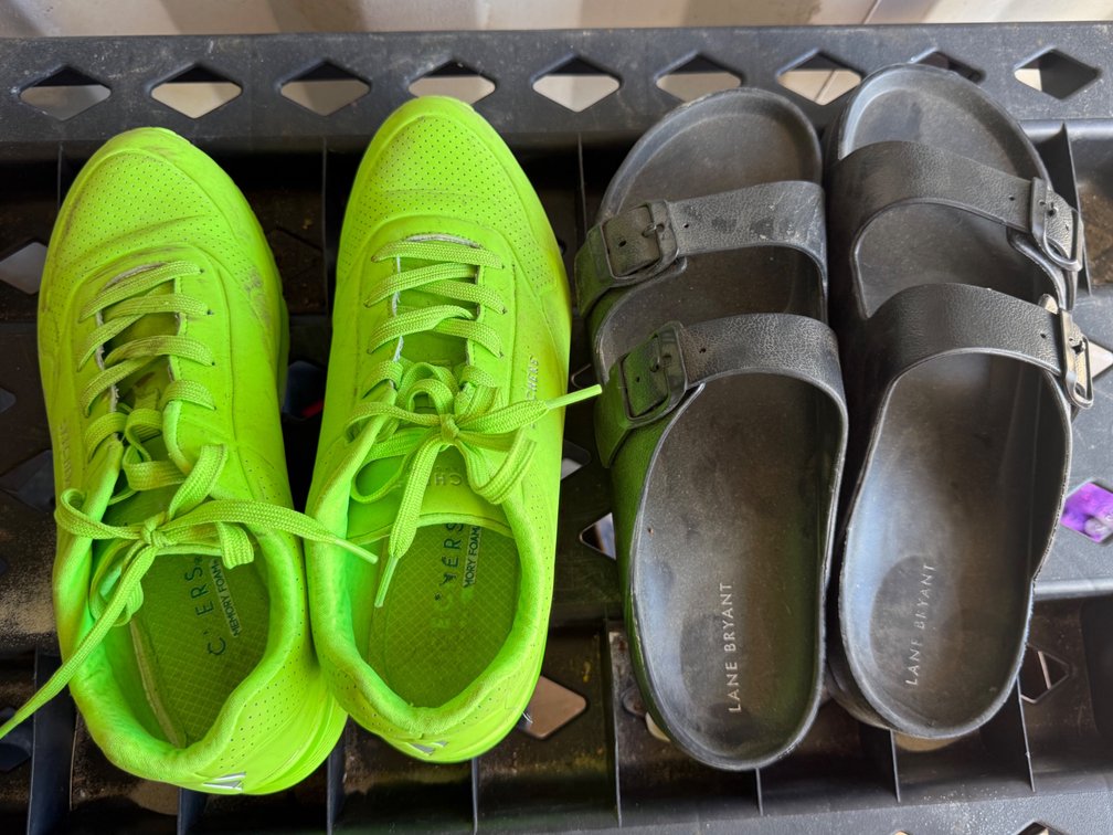 Athletic Sneakers and Molded Slide Sandals