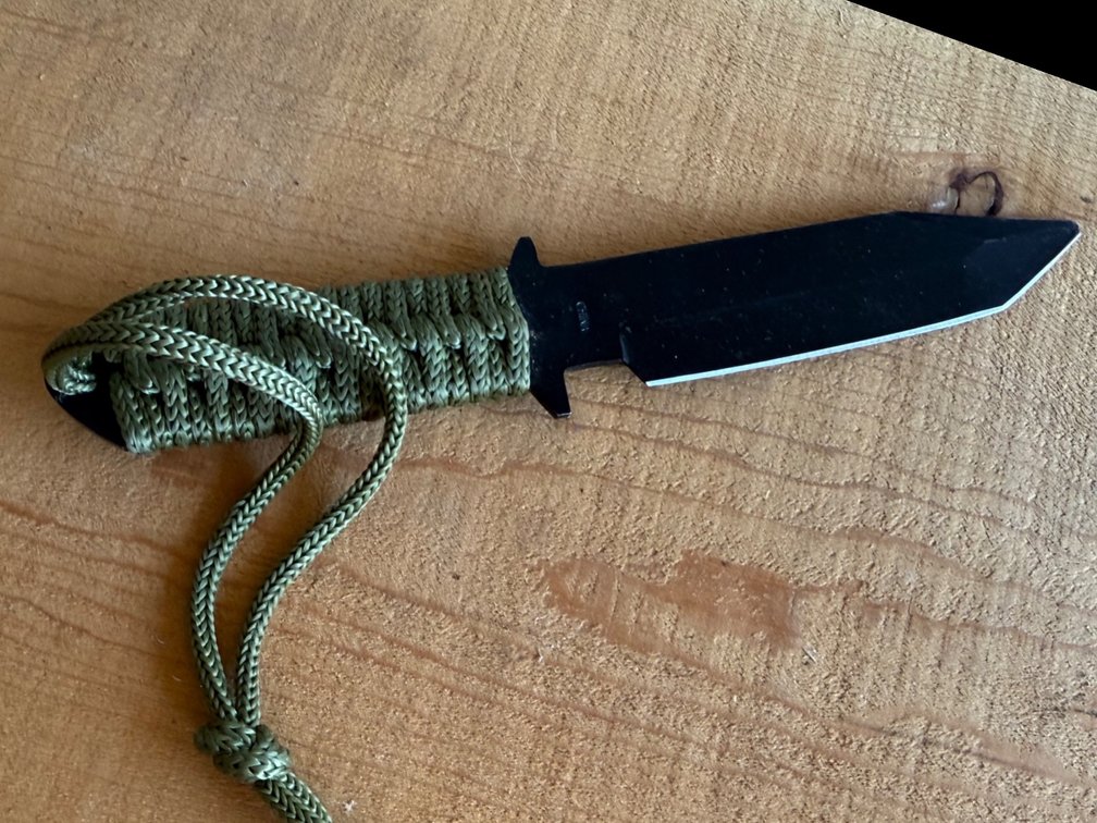 Fury Fixed-Blade Tanto Knife with Paracord Handle