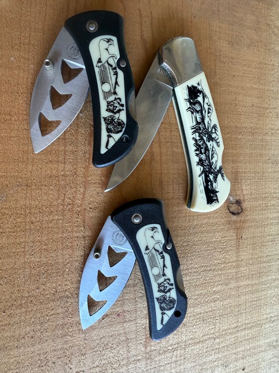 Folding Pocket Knives with Wildlife Artwork