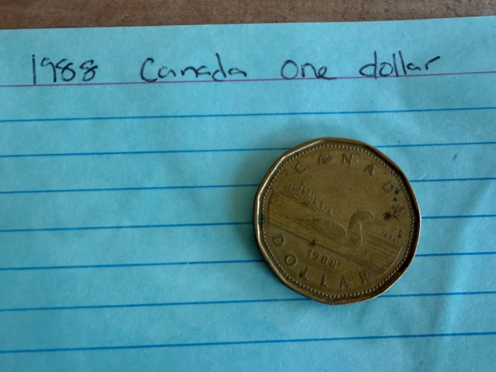 1988 Canada One Dollar Coin