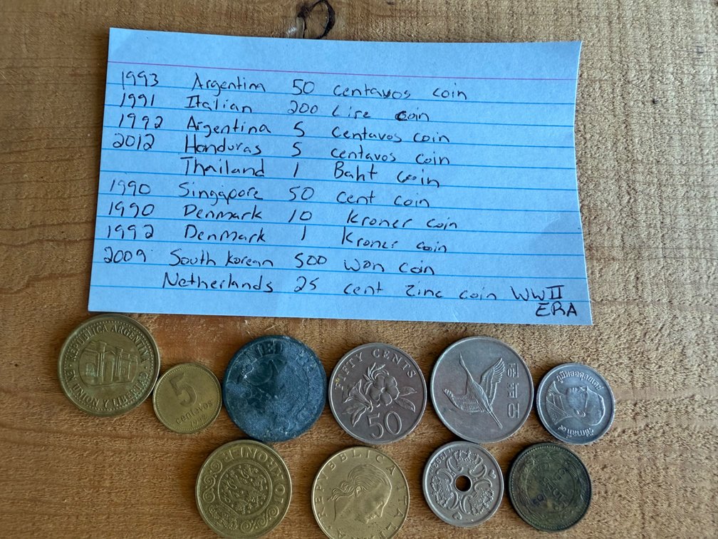 World Coins from Denmark, Argentina, Italy, and More