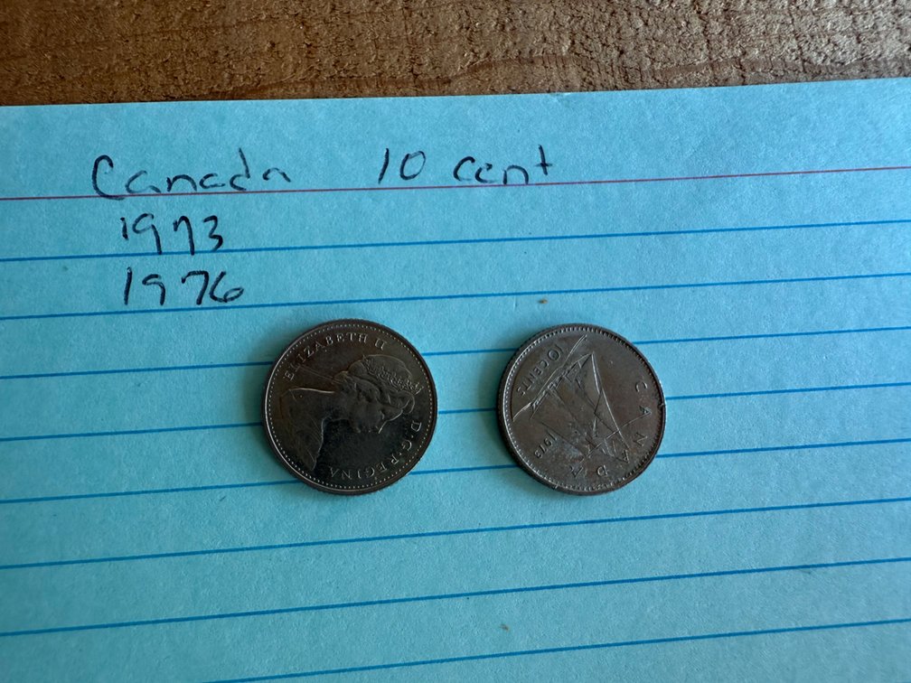 Canadian Elizabeth II 10-Cent Coins