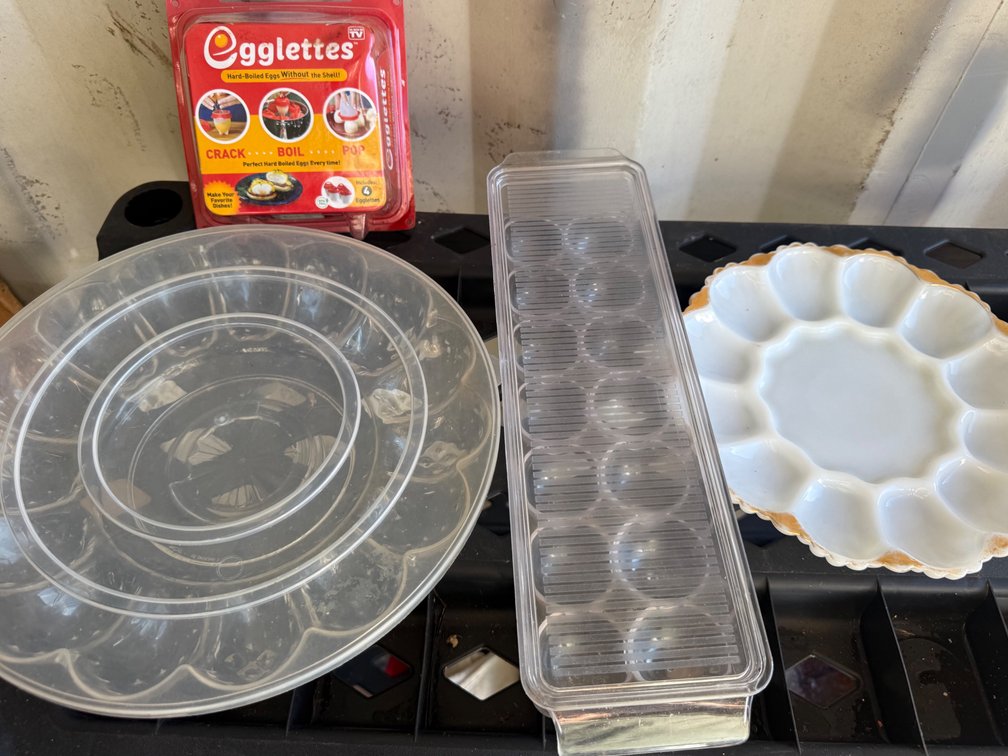 Deviled Egg Platters, Storage Container, and Egg Cooker Set