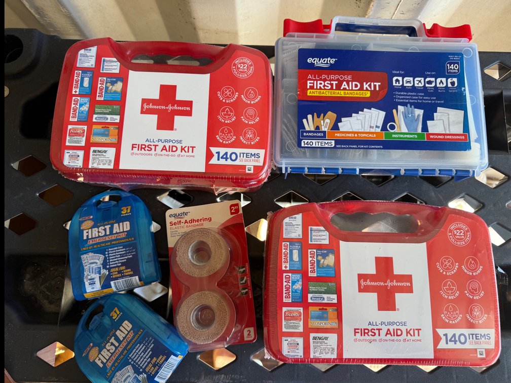 First Aid Kits and Self-Adhering Elastic Bandages