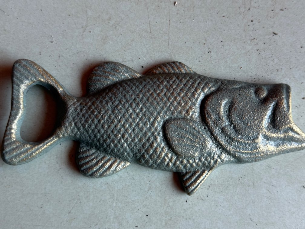 Cast Metal Fish-Shaped Bottle Opener
