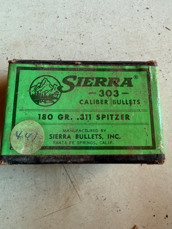 Sierra .303 Caliber 180 Gr. .311 Spitzer Bullets
