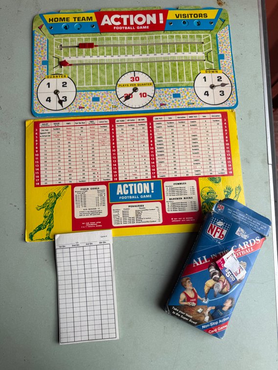 Football Tabletop Game and NFL Card Game