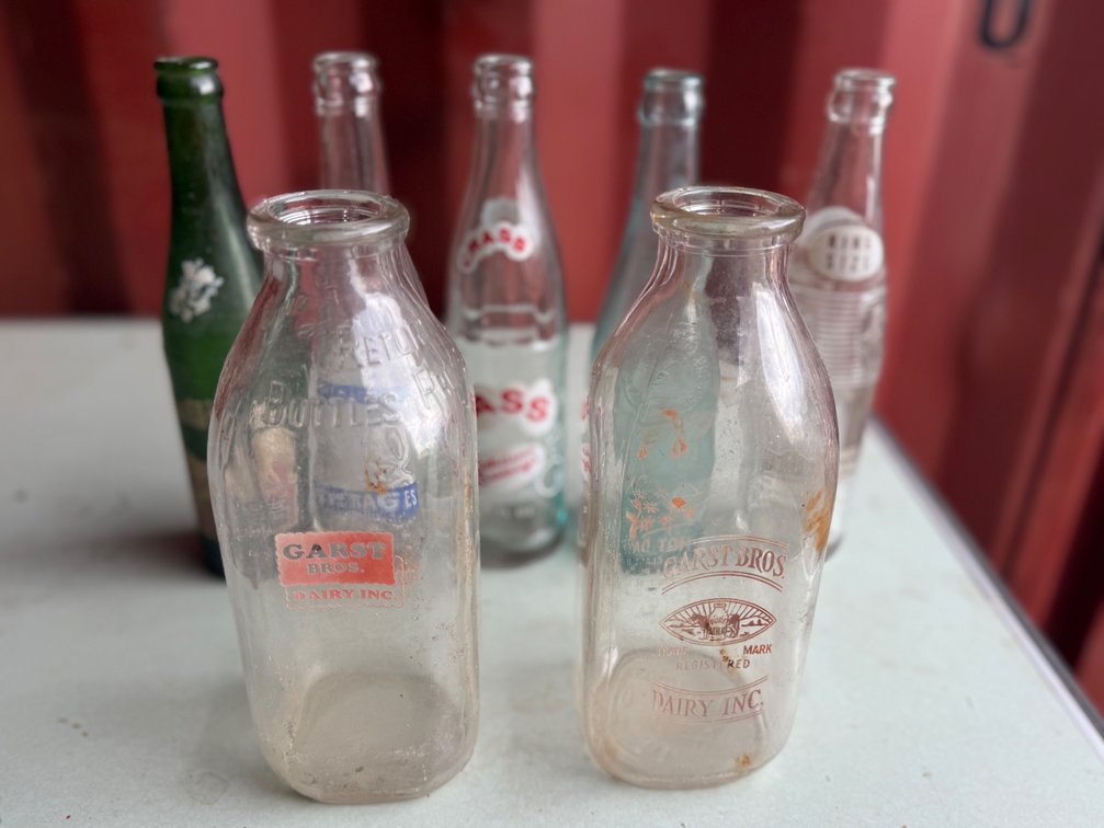 Glass Milk and Beverage Bottles