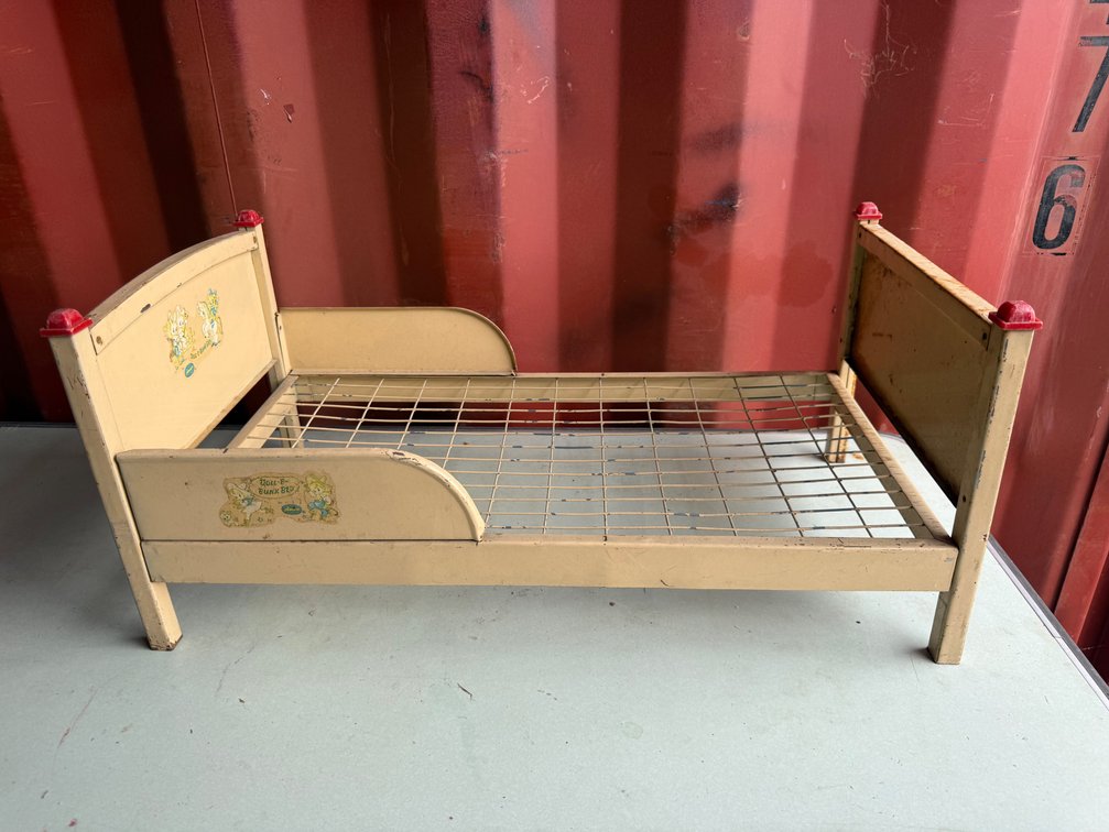 Antique Metal Doll Bed