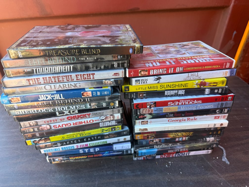 DVD and Blu-ray Movies with Zippered Disc Storage Case