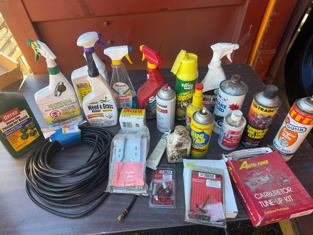 Automotive Cleaners, Lawn Chemicals, Carburetor Kits, and Cable