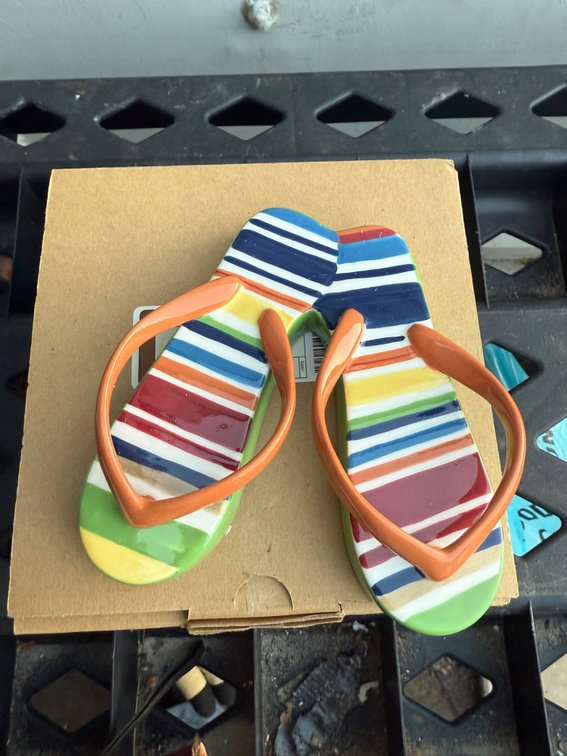 Longaberger Sunny Day Decorative Sandals Ceramic Hanging Decor