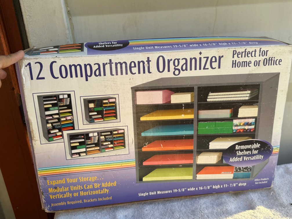 12-Compartment Modular Storage Organizer