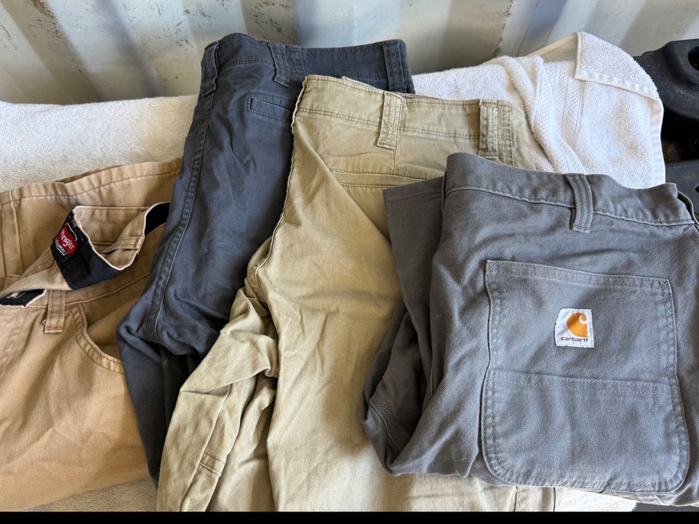 Carhartt and Wrangler Men's Work Pants and Shorts