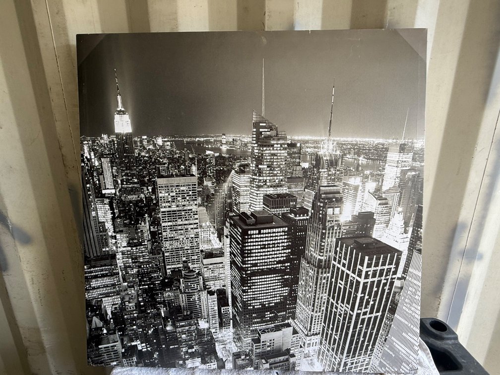 New York City Skyline Black and White Canvas Print