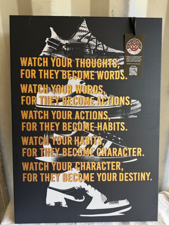 Sneaker Quote Stretched Canvas Wall Art