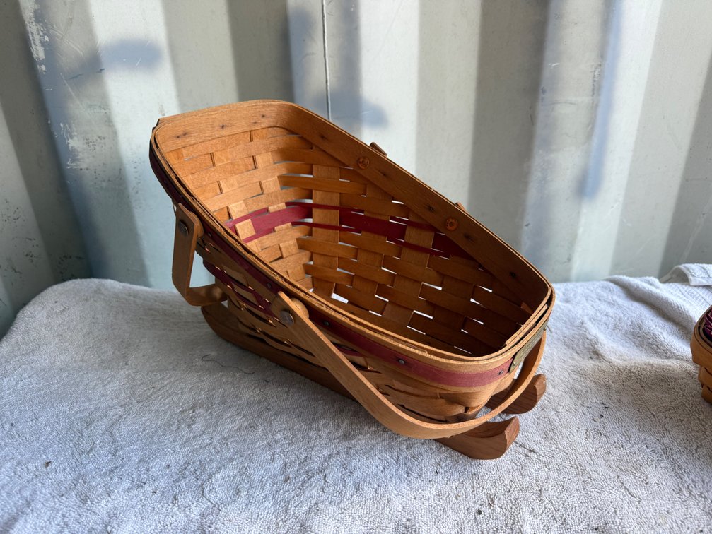 Longaberger 1991 Yuletide Traditions Sleigh Basket