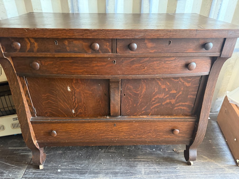 Quarter-Sawn Oak Sideboard Cabinet