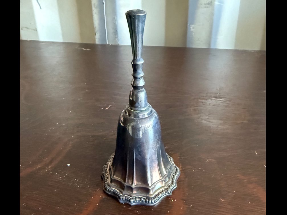 Avon Silverplate Fluted Hand Bell with Turned Handle
