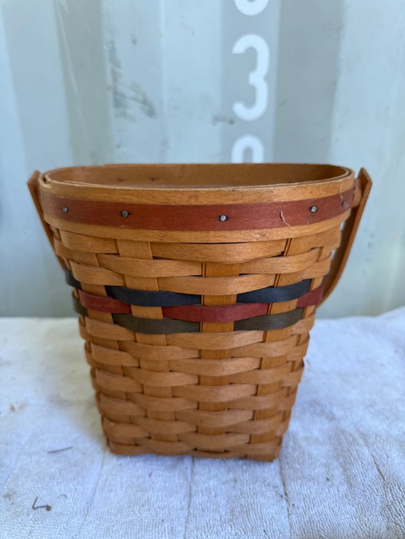 Longaberger Woven Wood Splint Baskets and Wall Pocket