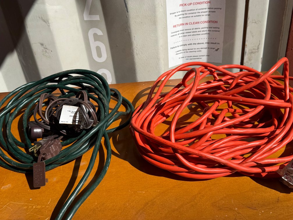Three Outdoor and Indoor Extension Cords