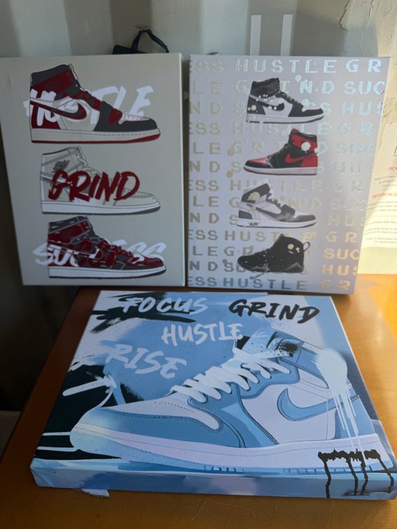 Sneaker-Themed Stretched Canvas Wall Art Prints