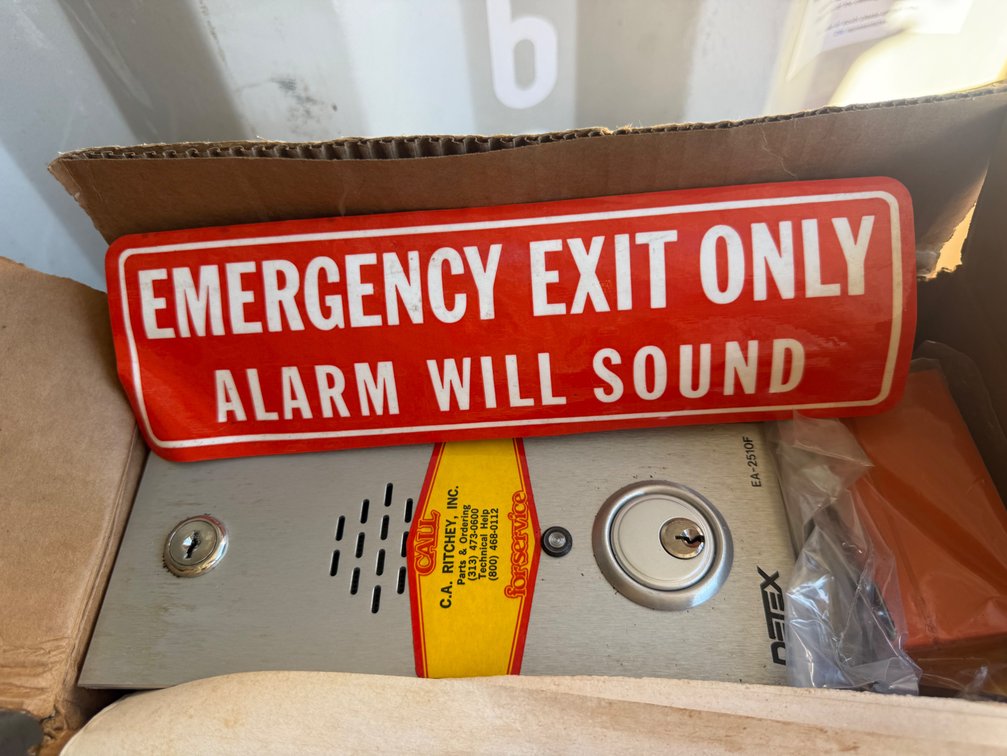 Exit Alarm with Emergency Exit Sign
