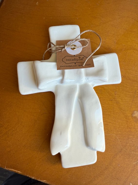 Ribbon Bow Wall Cross