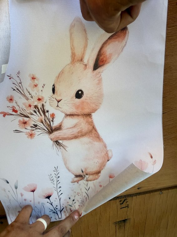 Unframed Bunny Watercolor-Style Canvas Prints