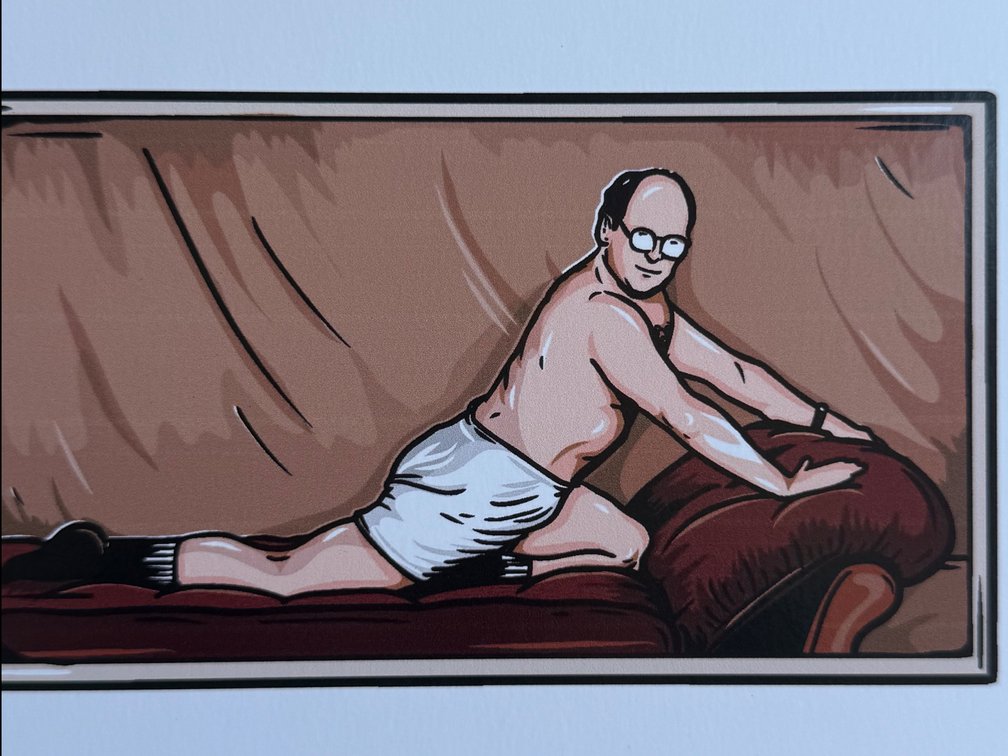 Framed George Costanza Illustration Art Print