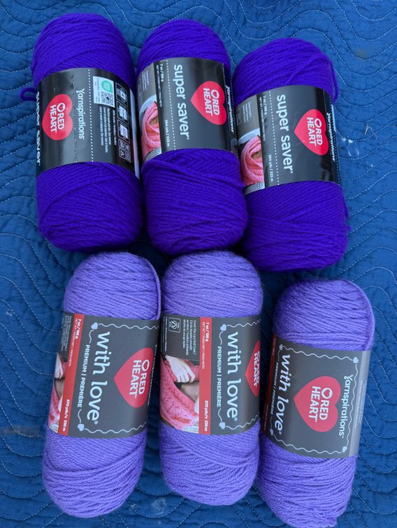 Red Heart Super Saver and With Love Acrylic Yarn Skeins