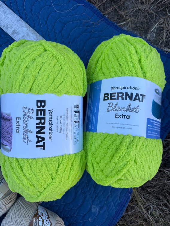 Bernat Blanket Extra Jumbo Yarn Skeins in Bright Lime