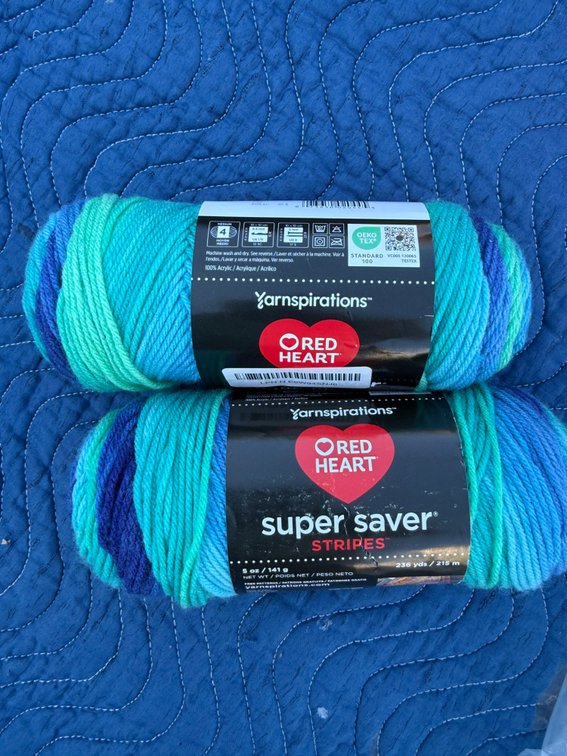 Red Heart Super Saver Stripes Acrylic Yarn Skeins