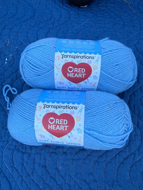 Red Heart Soft Baby Steps Light Blue Acrylic Yarn