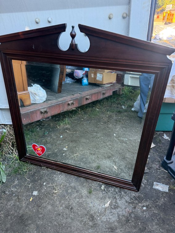Wood-Framed Mirror
