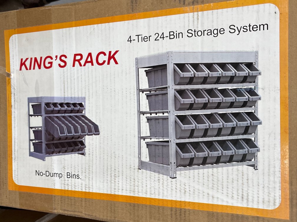 Kings Rack 4 Tier 24 Bin Storage System