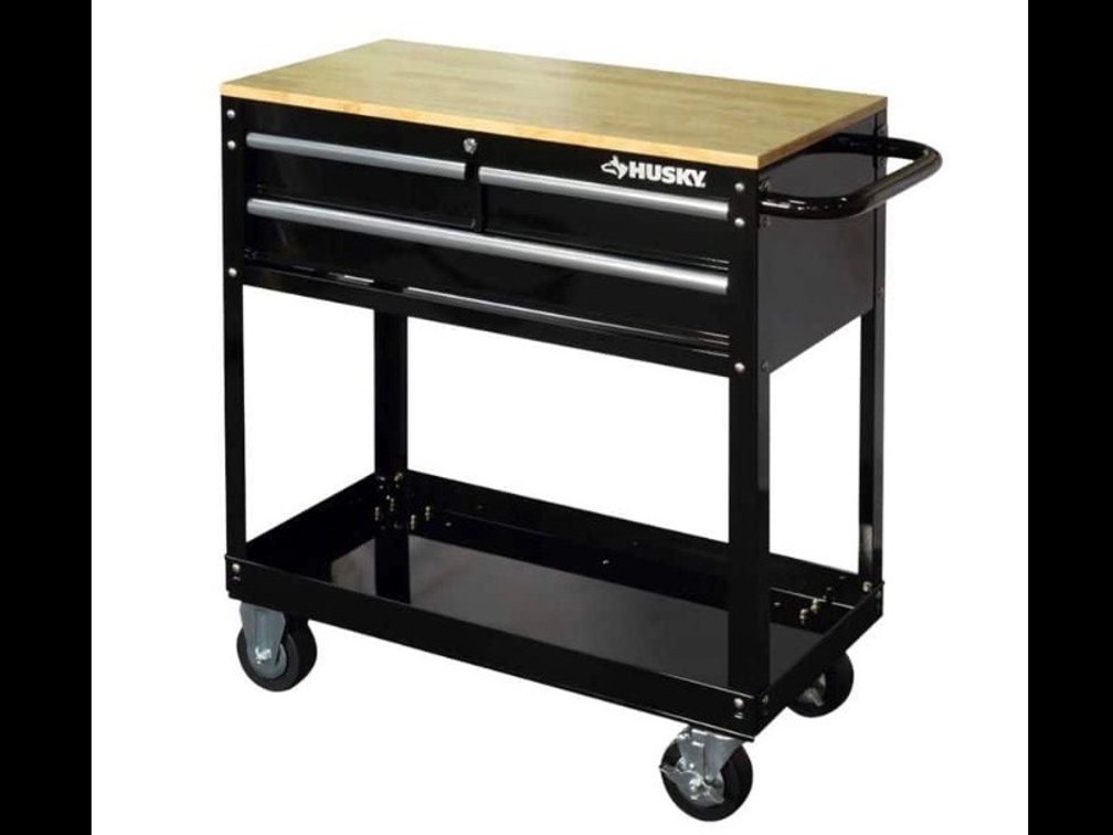 Husky 36in 3 Drawer Tool Cart