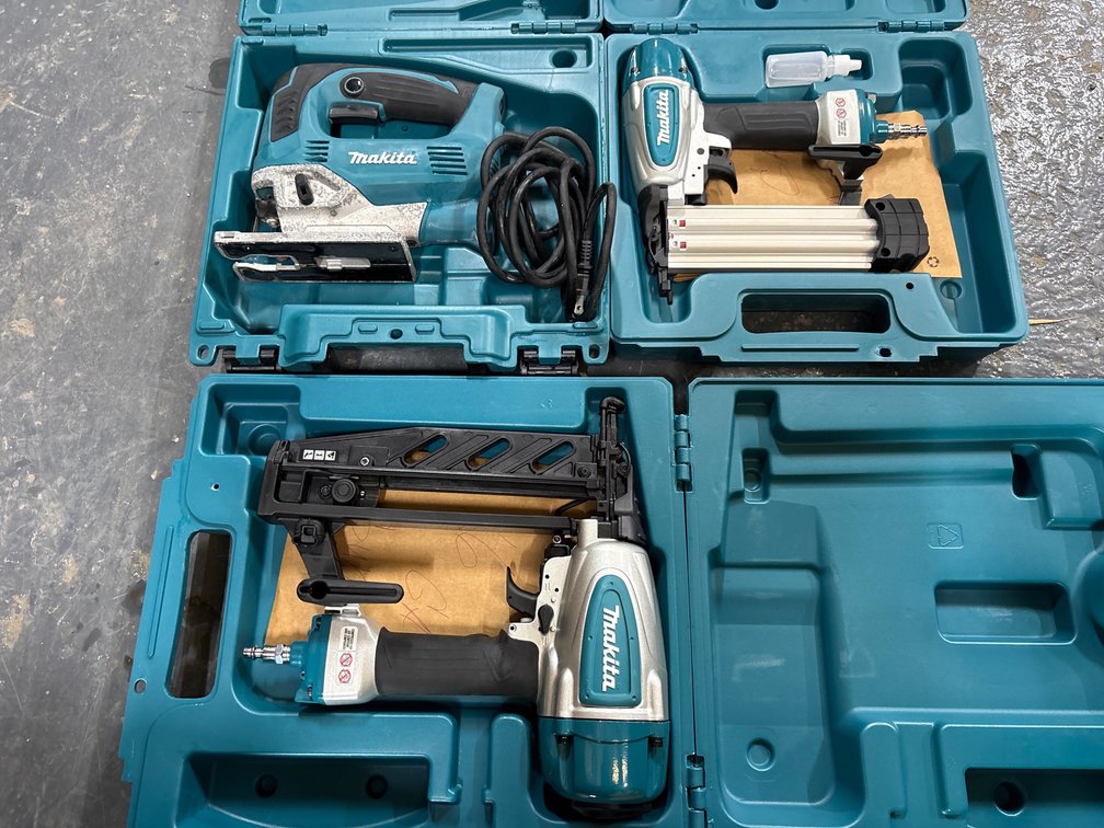 Makita Pneumatic Nailers and Electric Jig Saw, 3pcs