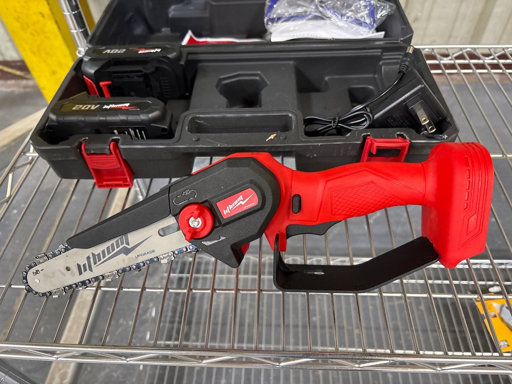 Unused 20V Pruning Chainsaw, 6in Bar, includes Batteries and Charger