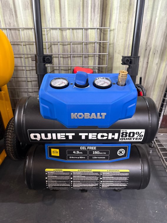 Kobalt 4.3 Gallon 150psi Quiet Tech Compressor