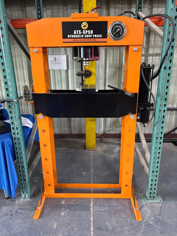 Unused ATS Power 50 Ton Hydraulic Shop Press