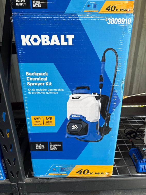 Kobalt 40V Max Backpack Sprayer, includes Battery and Charger